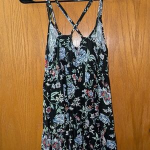 American Eagle Outfitters Black Floral Backpack